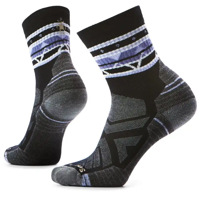 SmartWool Light Cushion Zig Zag Valley Mid Crew Wandersocken Damen - 001 schwarz Sonderaktion