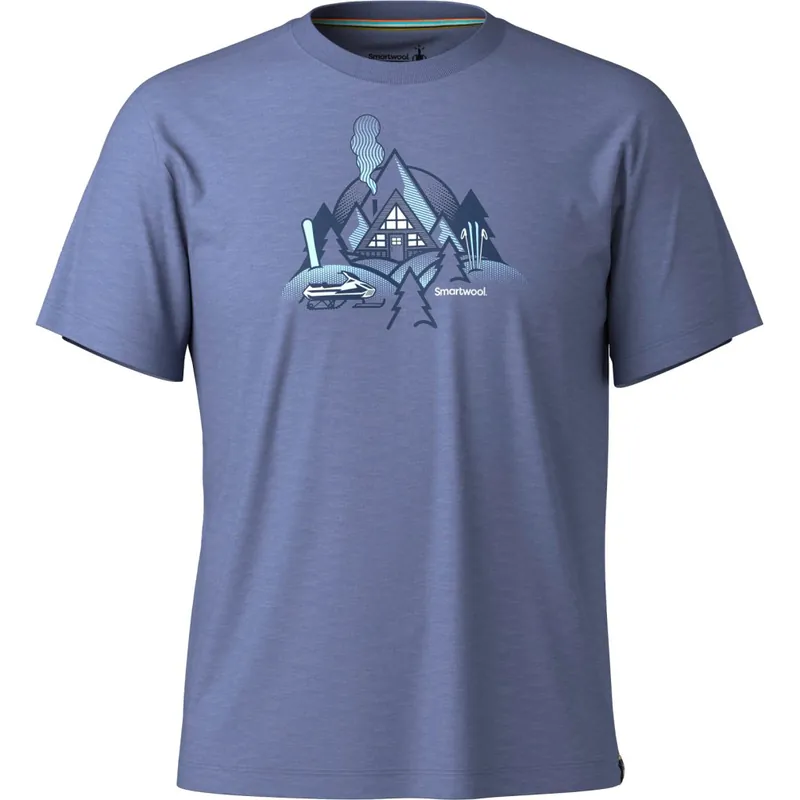 SmartWool Alpine A-Frame Graphic Kurzarmshirt Unisex - P43 nightfall blue Sonderaktion