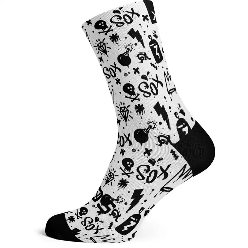 Echt Sox Footwear Monochrome Socken - doodle white