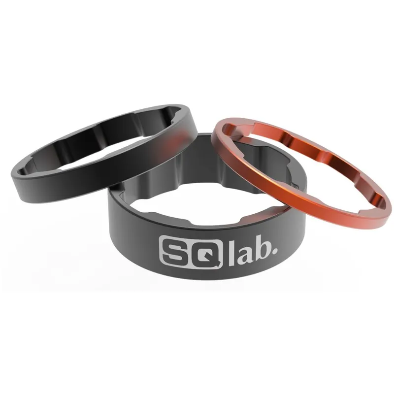 Geprüft SQlab Spacer Set 1 1/8" - Aluminium - schwarz/orange