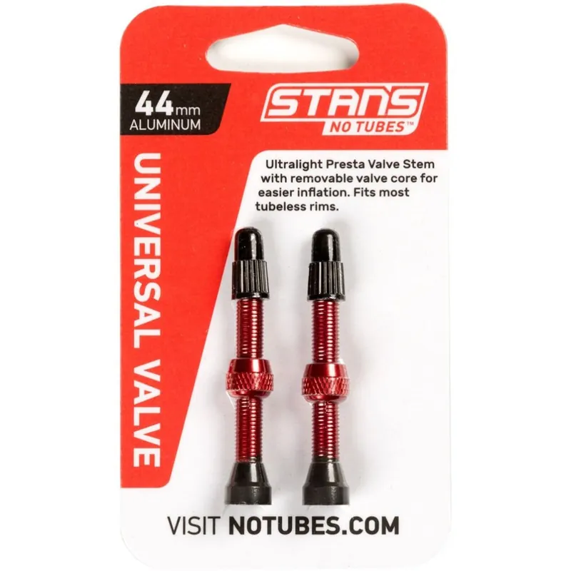 Schnäppchen Stan‘s NoTubes Universal Tubeless Ventile - 44mm (1 Paar) - rot