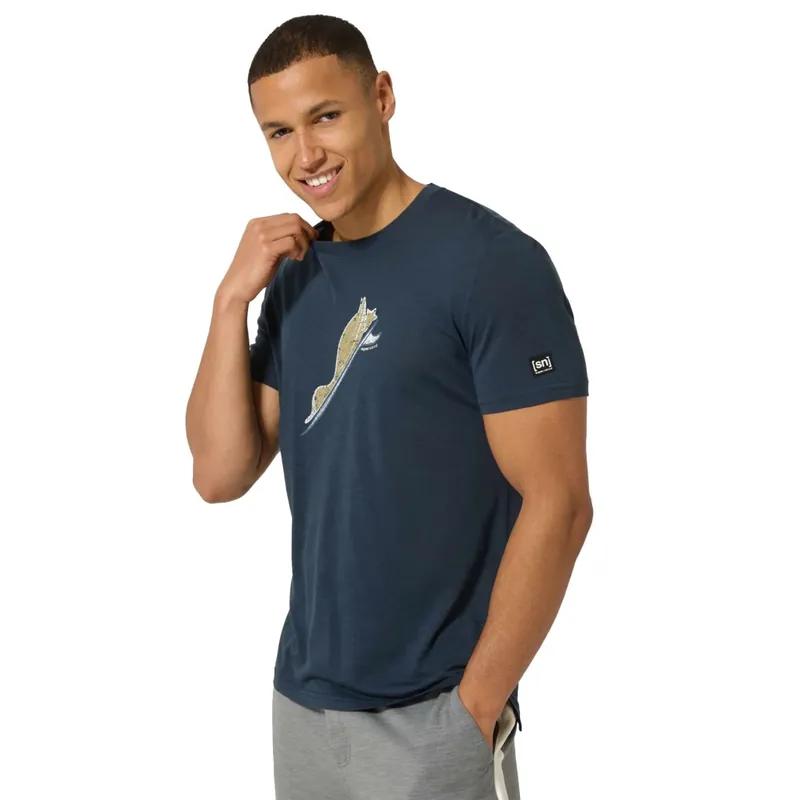 SUPER.NATURAL Duck Dive T-Shirt Herren - Blueberry/Various Versand Am Gleichen Tag
