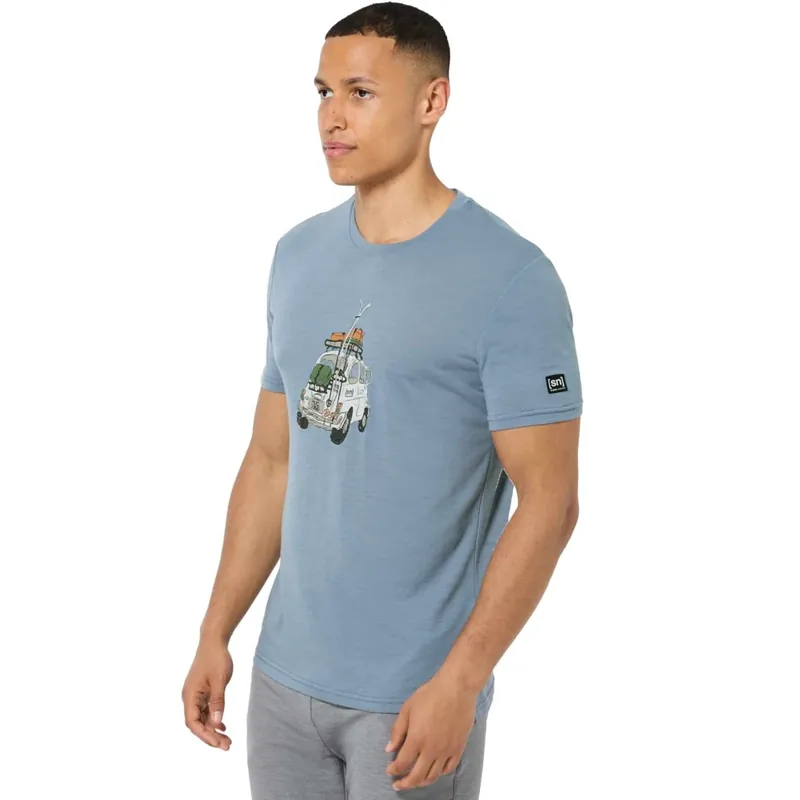 SUPER.NATURAL Carski T-Shirt Herren - Flint Stone/Various Geprüft