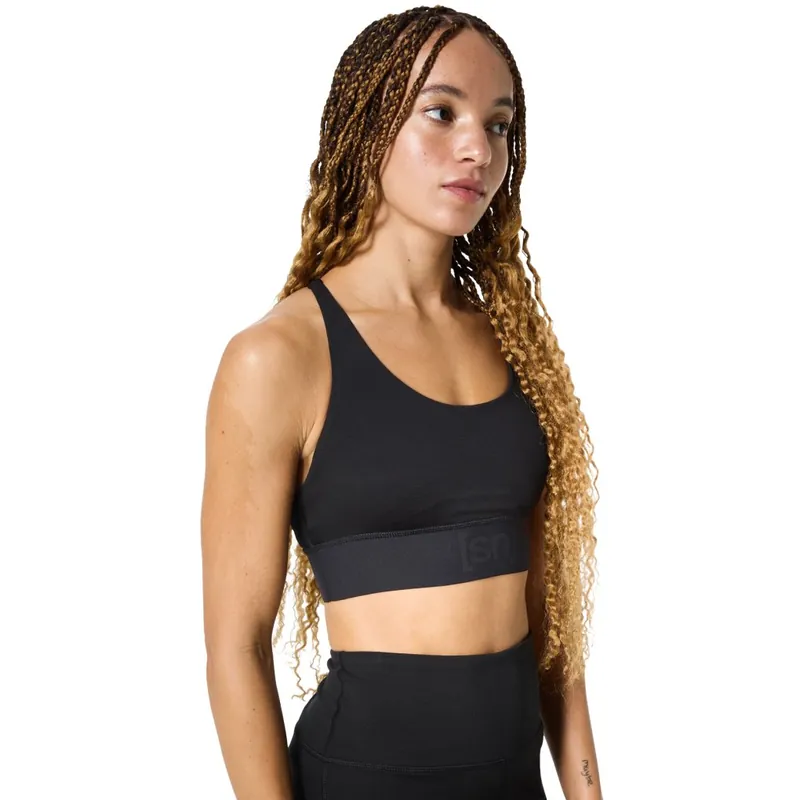 Sonderangebot SUPER.NATURAL Lux Super Bra-Top Damen - Jet Black
