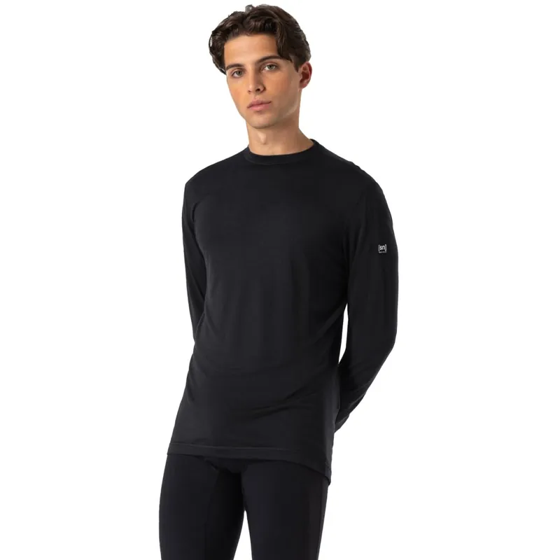 SUPER.NATURAL Tundra175 Langarm-Unterhemd Herren - Jet Black Preis Gesenkt