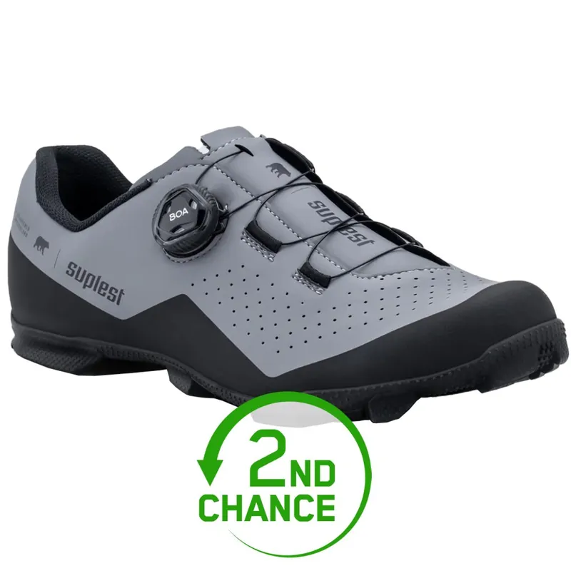 Kracherpreis Suplest XC/Gravel Sport MTB Schuhe - grau 02.056. - B-Ware