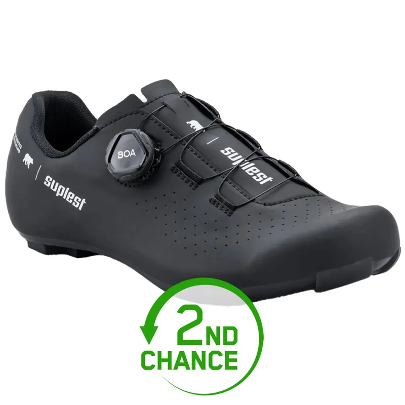 Suplest Road Sport Rennradschuhe - schwarz 01.095. - B-Ware Angebot