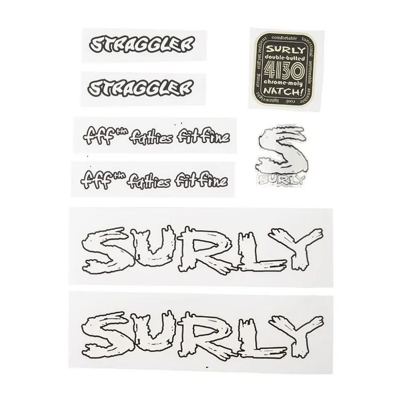 Surly Straggler Rahmen Aufkleber Set - weiß Saisonangebot