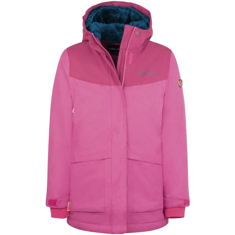 Versand Am Gleichen Tag Trollkids Oslo PRO Mantel Mädchen - Bright Berry/Madeira Blue
