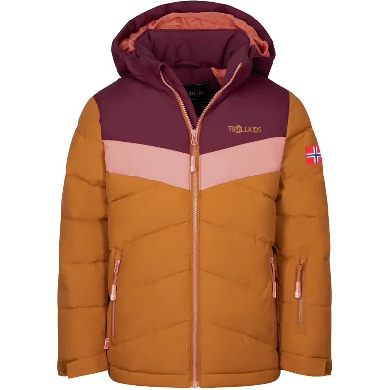 Sonderangebot Trollkids Gryllefjord Jacken Mädchen - Redwood/Caramel/Salmon