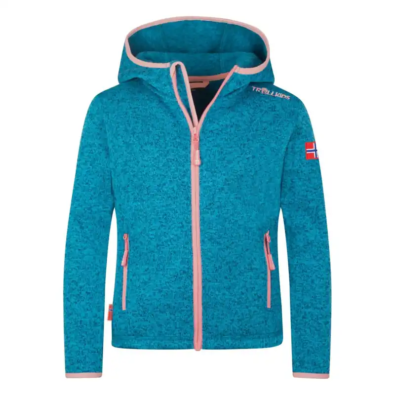 Trollkids Jondalen XT Fleece-Jacke Mädchen - Harbor Blue/Peony Rose Top-Preis