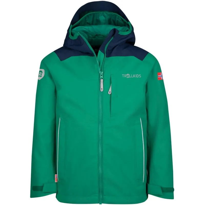 Bestpreis Trollkids Bergen Jacke Kinder - Pepper Green/Navy