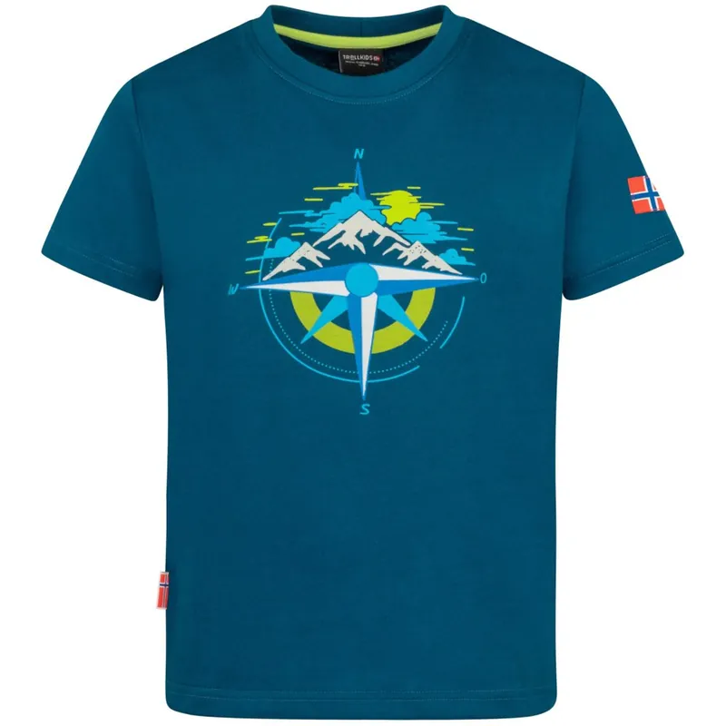 Trollkids Trondheim T-Shirt Kinder - Madeira Blue Bestpreis