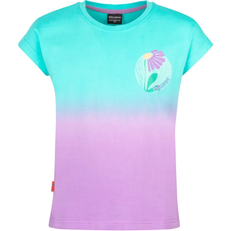Wochenendangebot Trollkids Yttersand Beach T-Shirt Mädchen - Aquamarine/Violet Sorbet