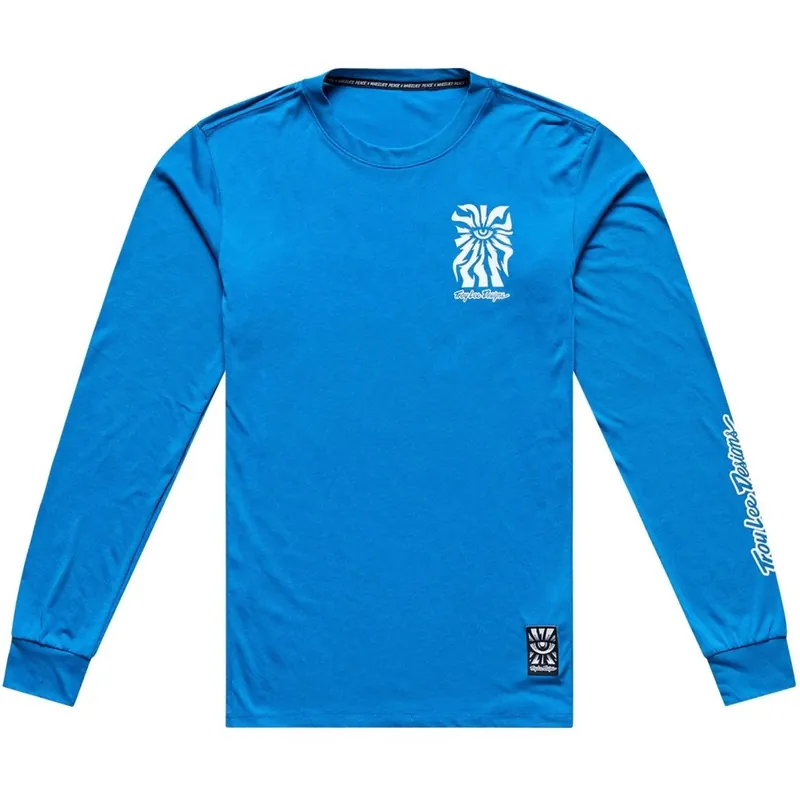 Kracherpreis Troy Lee Designs Skyline Ride Langarmtrikot Herren - One Eye Aero Blue