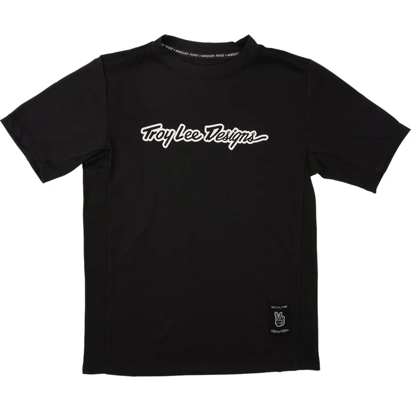 Troy Lee Designs Skyline Ride Kurzarmtrikot Kinder - Signature Black Highlight