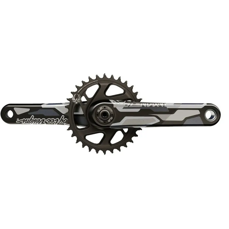 Truvativ Descendant CoLab Troy Lee Designs DH 1x Carbon Kurbelgarnitur - Direct Mount 32 Zähne - DUB73 - 165mm - black-grey Markenware