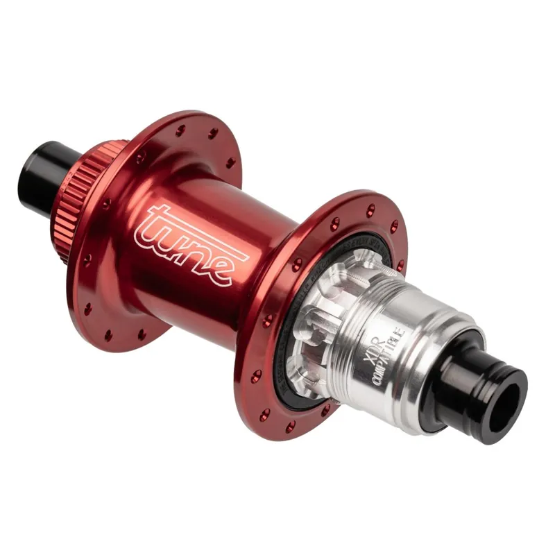 Begrenztes Angebot Tune Micro CL Hinterradnabe - Standard Lager Centerlock 12x142mm - 28-Loch - HG 10/11/12 - rot