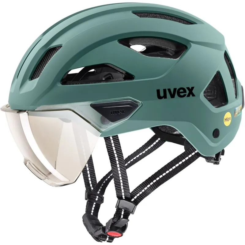 Uvex stride visor MIPS Fahrradhelm - sage green matt/ltm. silver Abverkauf
