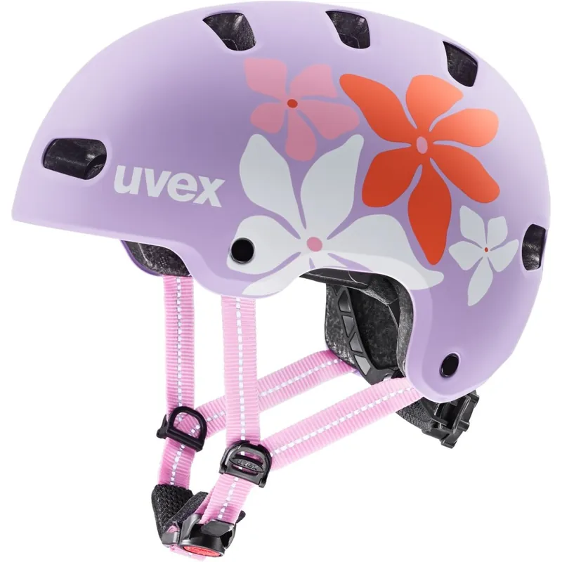 Abverkauf Uvex kid 4 style Fahrradhelm Kinder - flower lilac matt