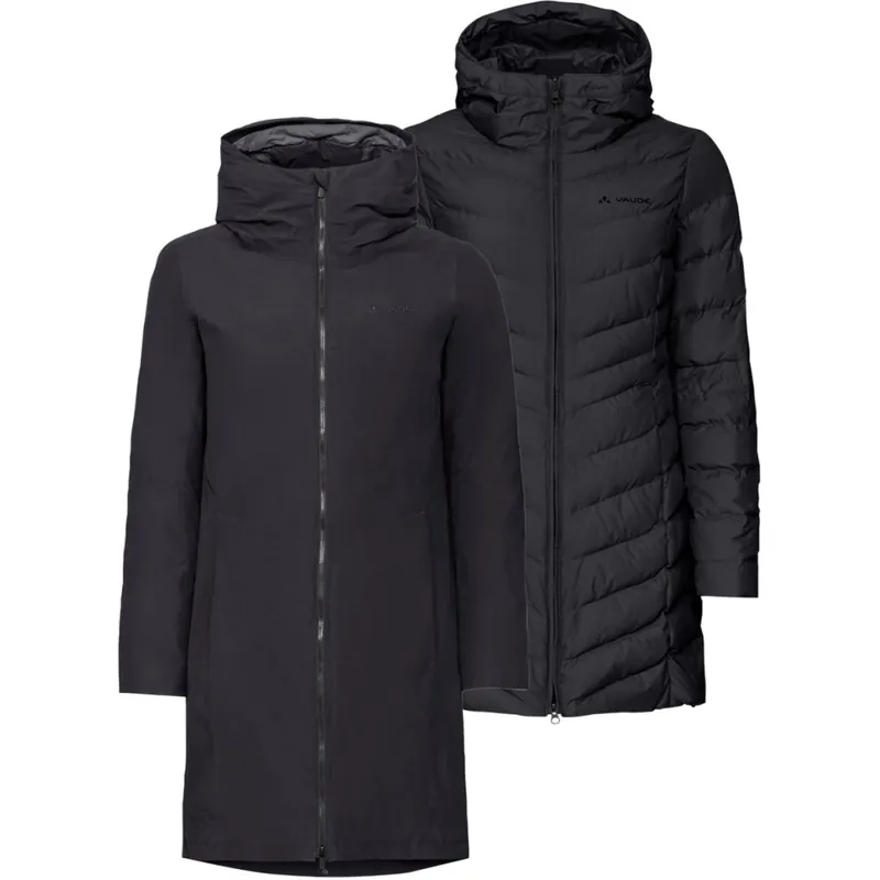Ausverkauf Vaude Annecy III 3in1 Mantel Damen - schwarz/schwarz