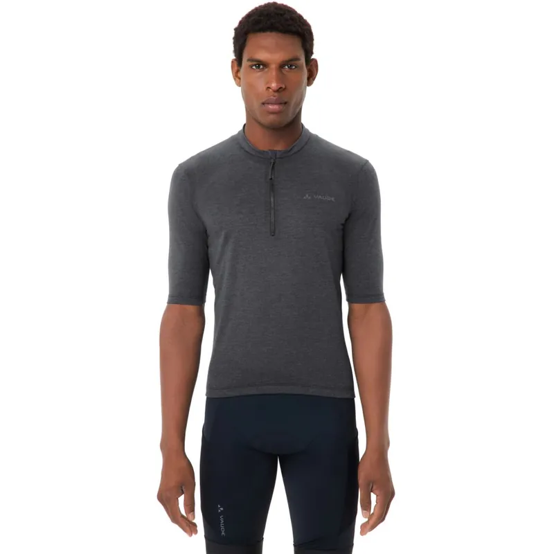 Angebot Vaude Kuro Half-Zip Kurzarmtrikot Herren - schwarz