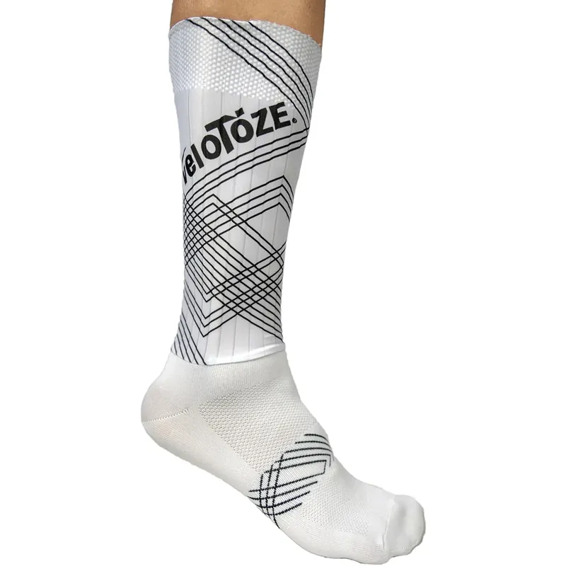 veloToze Aero Socken Extra Tall - XT - Weiß Bestpreis