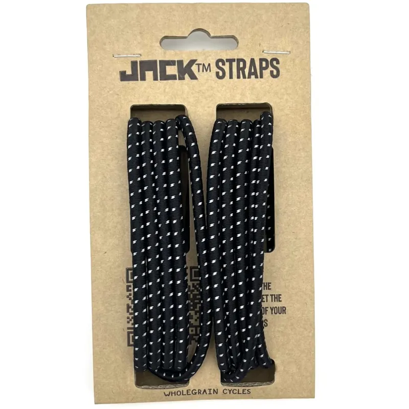 Kracherpreis Wholegrain Cycles JACKstraps Spannbänder - schwarz reflektierend