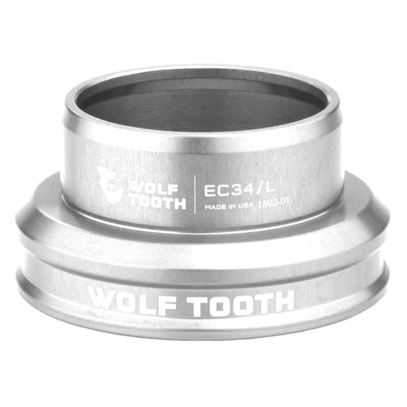 Wolf Tooth Performance EC Steuersatz Unterteil - 1 1/8" - EC34/30 - rohsilber Abverkauf