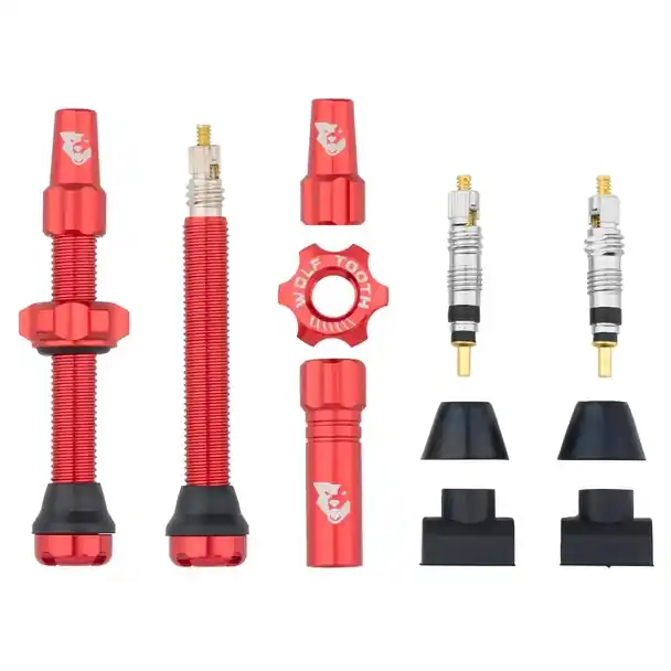 Wolf Tooth Tubeless Ventil Kit - 44mm - rot Neu Im Sortiment