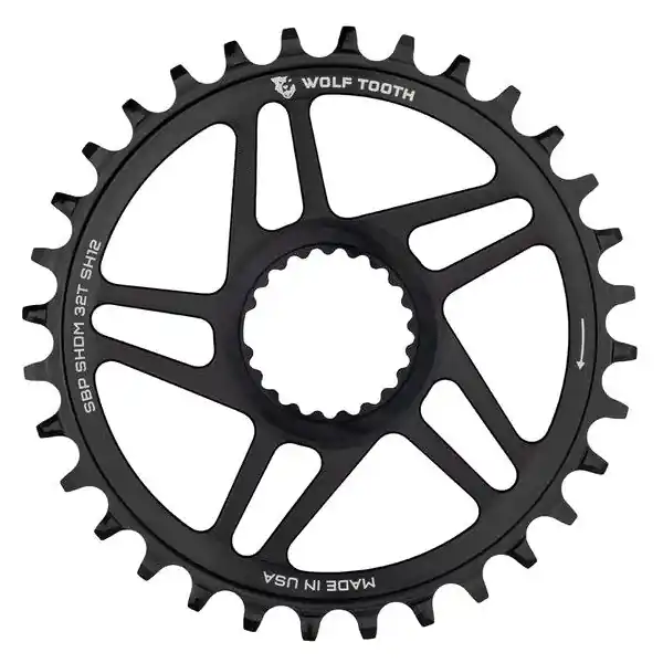 Nur Für Kurze Zeit Wolf Tooth Direct Mount Boost Kettenblatt für Shimano -HyperGlide+ 12-fach - schwarz