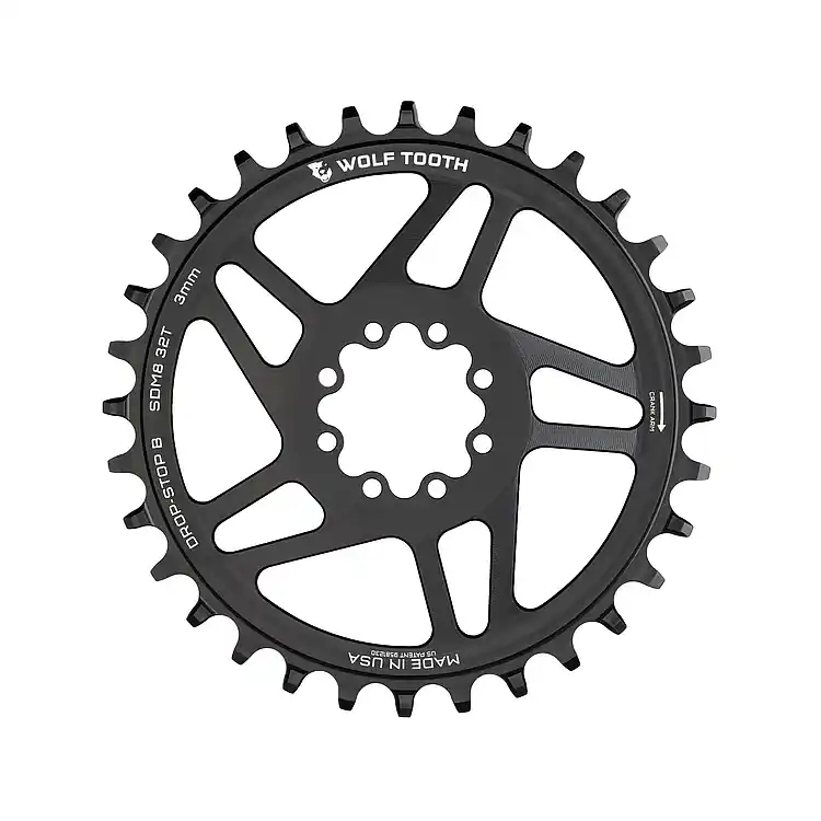 Wolf Tooth Kettenblatt für SRAM 8-Loch Direct Mount Drop Stop B 3mm Offset Boost - schwarz Preisknaller