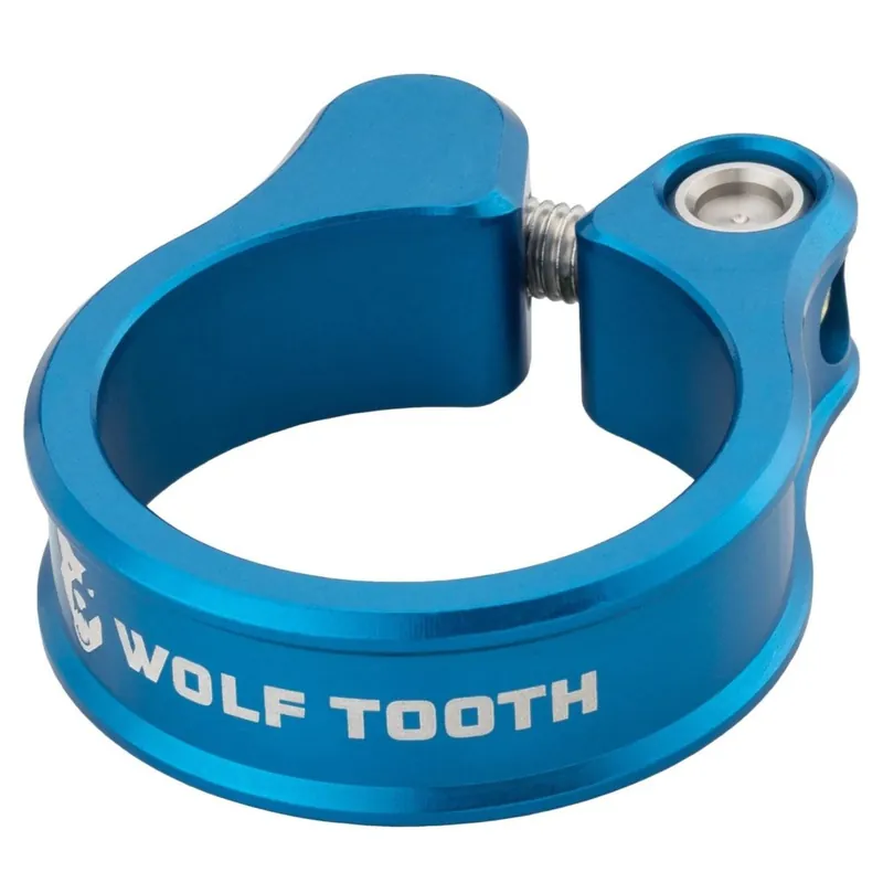 Wochenendangebot Wolf Tooth Sattelklemme - 38.6mm - blau
