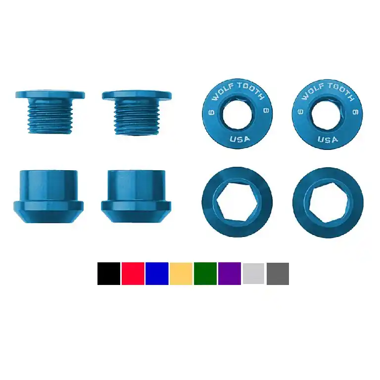 Neuheit Wolf Tooth Aluminium Kettenblattschrauben - 6mm - 1-fach (4 Stück)