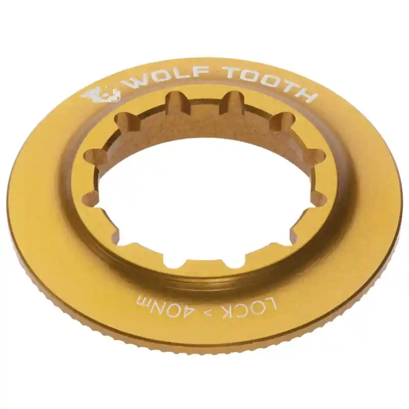 Aktuell Wolf Tooth Centerlock Lockring - Innenverzahnung - gold