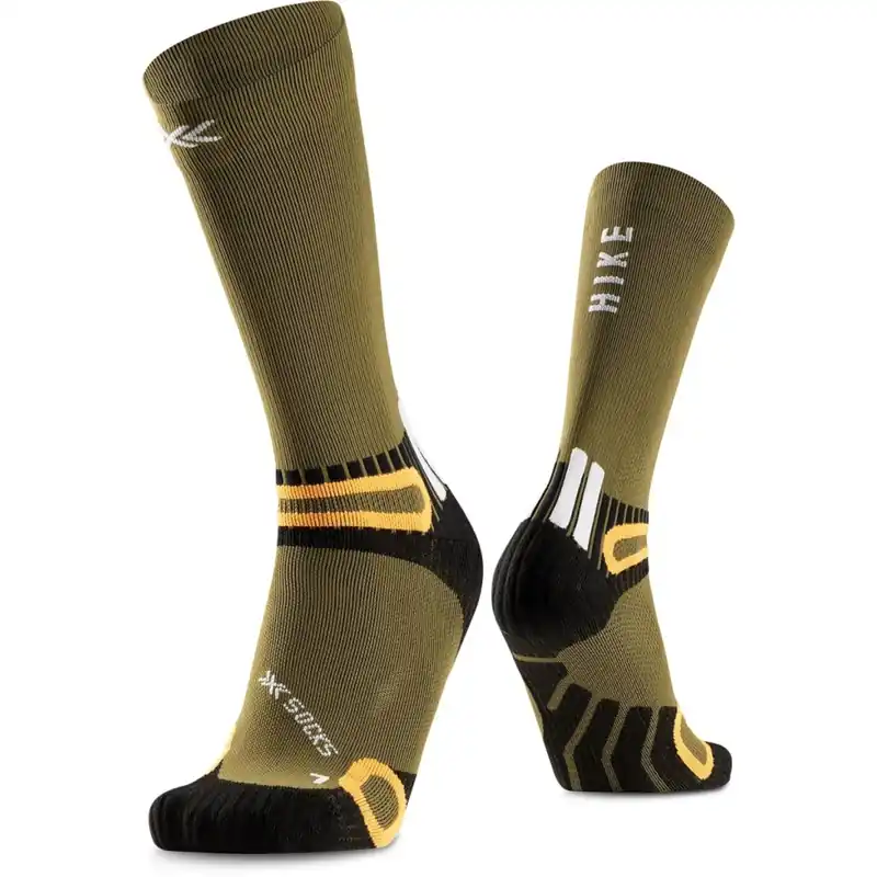 X-Socks Hike Discover Crew Wandersocken - olive Neu Im Sortiment