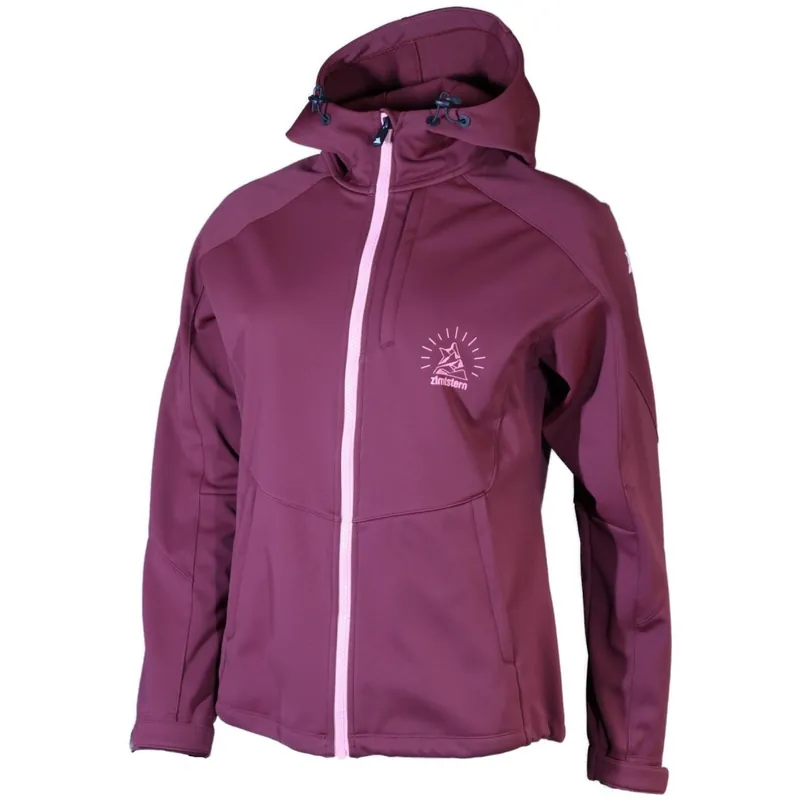 Zimtstern Shelterz Softshell MTB-Jacke Damen - Windsor Wine/Blush Highlight