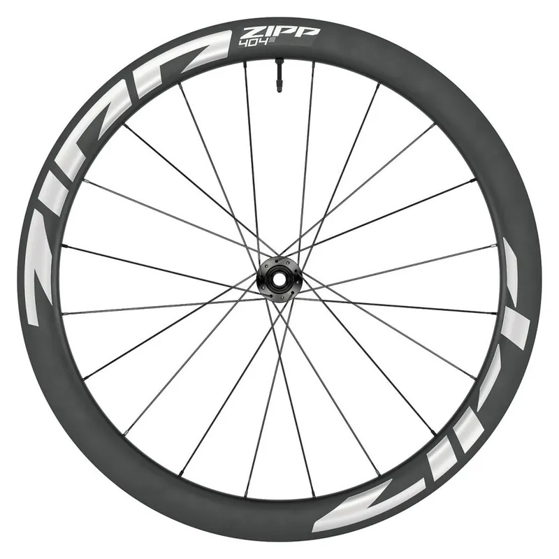 Sonderangebot ZIPP 404 S Vorderrad - 28" Carbon Hookless Centerlock - 12x100mm - weiße Aufkleber