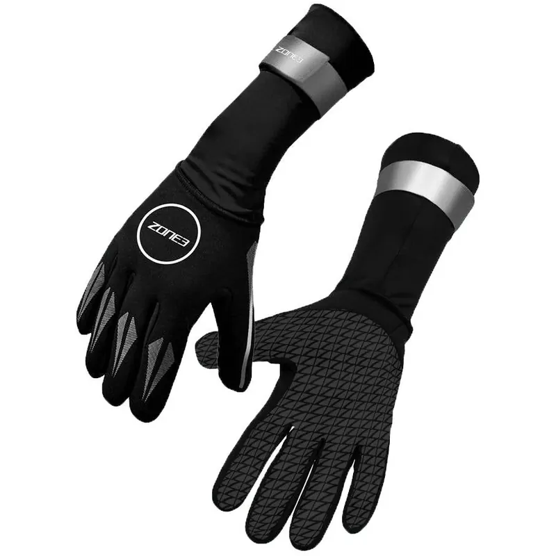 Zone3 Neoprene Schwimmhandschuhe - schwarz/silber Preis Gesenkt