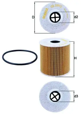 MAHLE OX 339/2D - Ölfilter Billig