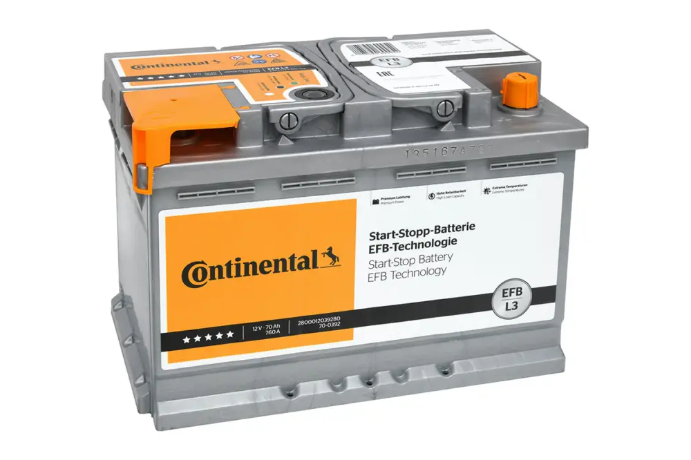 Neuheit CONTINENTAL 2800012039280 - Starterbatterie - START-STOP-BATTERY EFB 70Ah 760 A 12 V