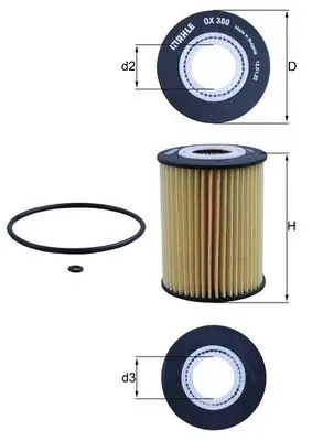 Neu MAHLE OX 380D - Ölfilter