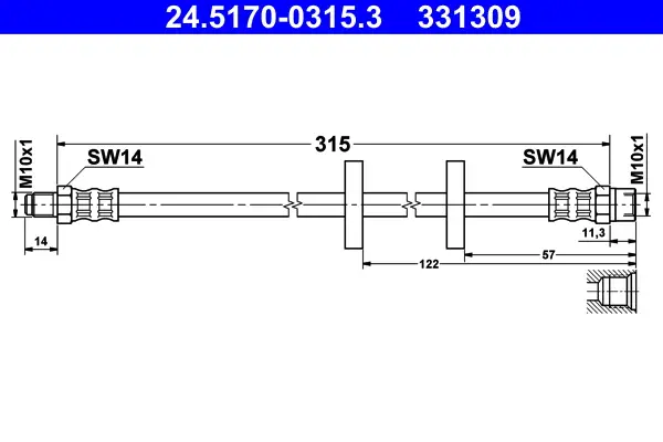 ATE 24.5170-0315.3 - Bremsschlauch Schnäppchen