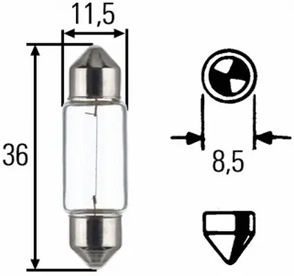 HELLA 8GM 002 092-121 - Glühlampe, Kennzeichenleuchte - STANDARD Kracherpreis