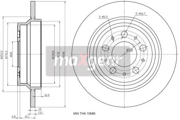 Jetzt Bestellen MAXGEAR 19-1022 - Bremsscheibe
