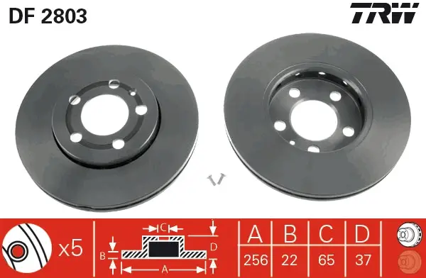 Neu Im Sortiment TRW DF2803 - Bremsscheibe