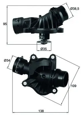 Finale Aktion MAHLE TI 234 88 - Thermostat, Kühlmittel