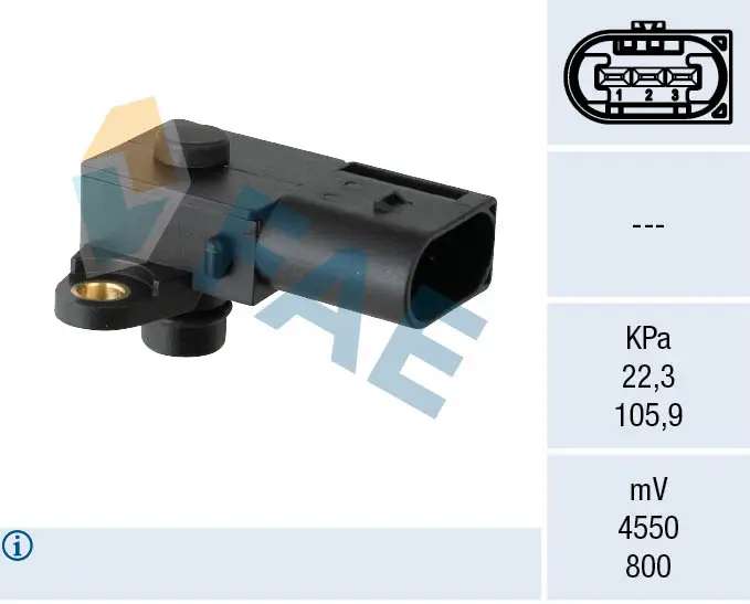 Echt FAE 15204 - Sensor, Saugrohrdruck