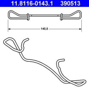 Sofort Bestellen ATE 11.8116-0143.1 - Feder, Bremssattel