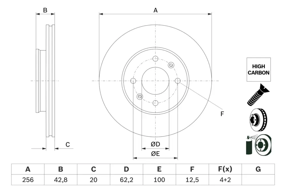 BOSCH 0 986 479 G86 - Bremsscheibe Top-Seller